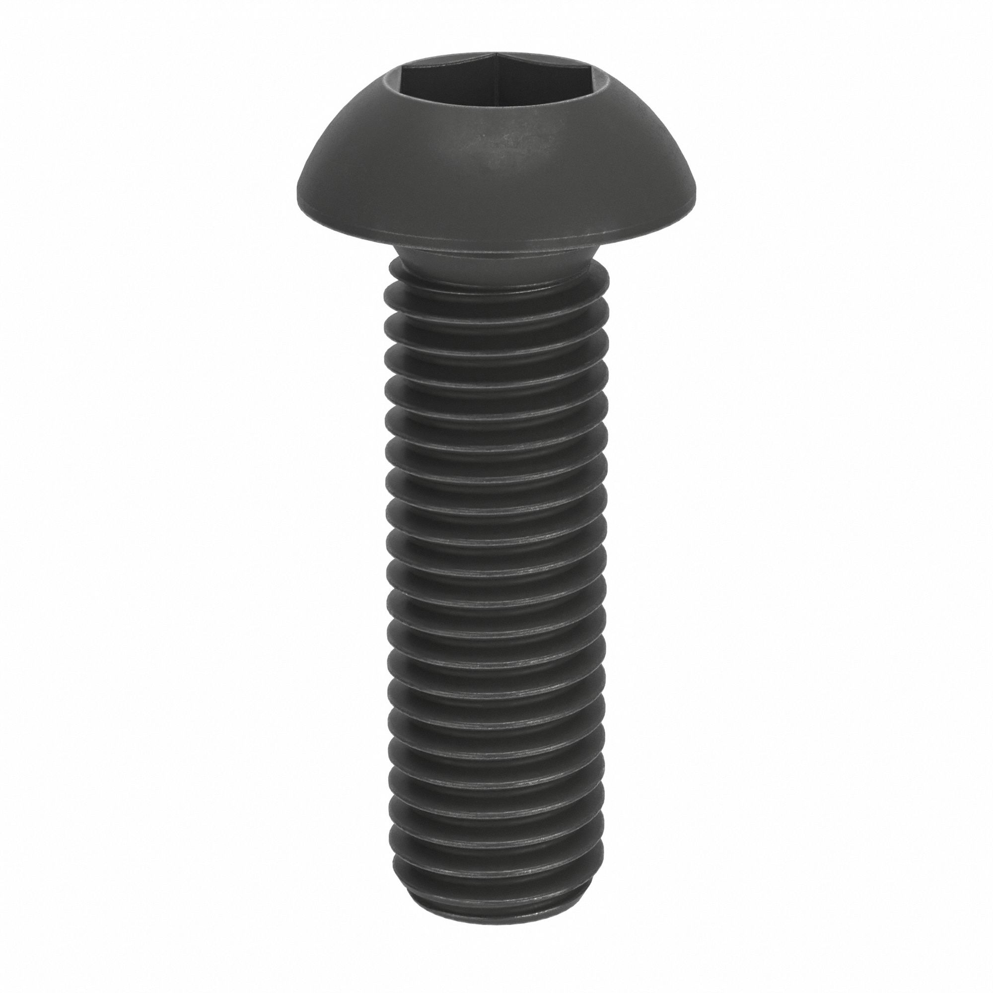 Socket Head Cap Screw: M12x1.75 Thread Size, 40 mm Lg, Button, Black Oxide, Alloy Steel, 50 PK