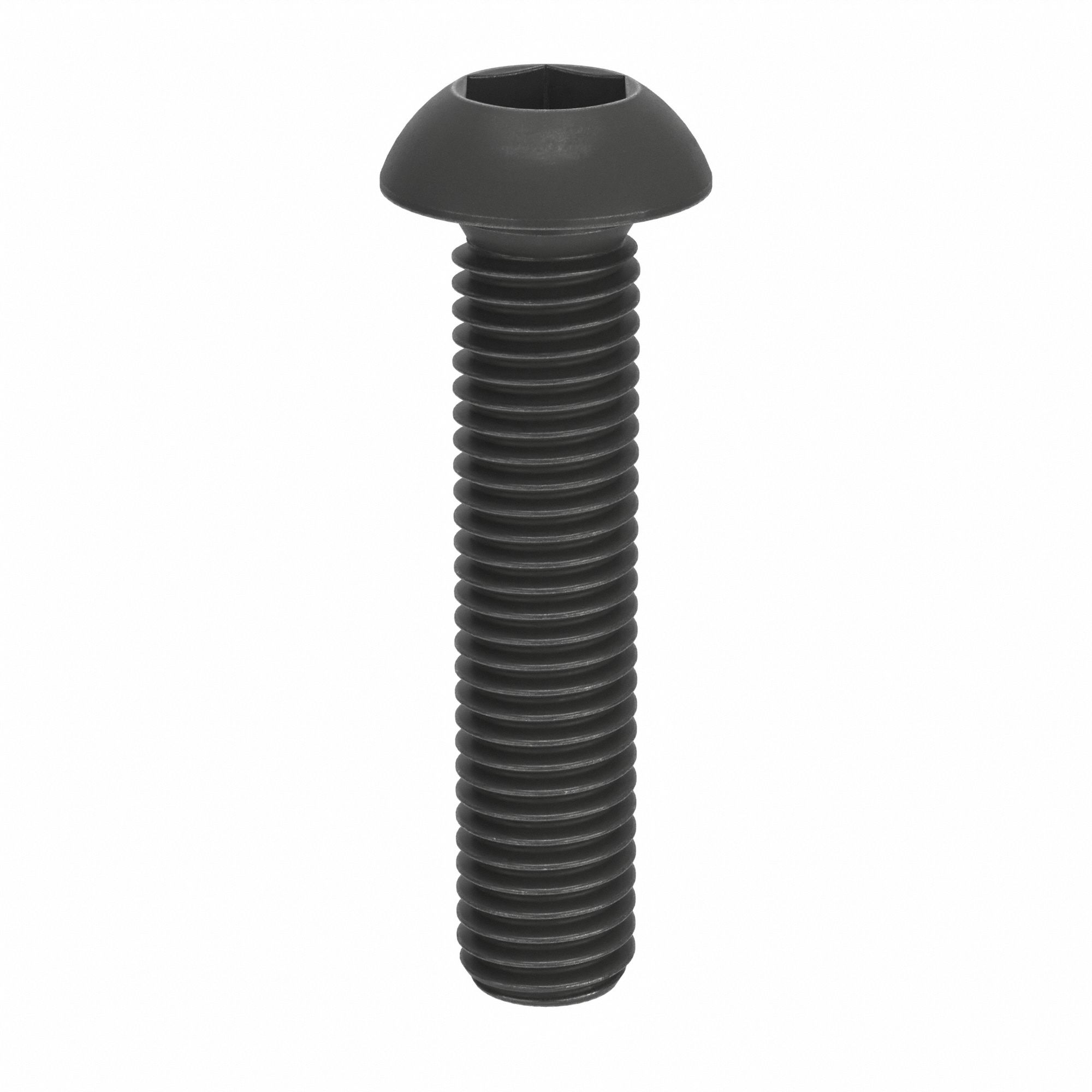 Socket Head Cap Screw: M12x1.75 Thread Size, 55 mm Lg, Button, Black Oxide, Alloy Steel, 50 PK