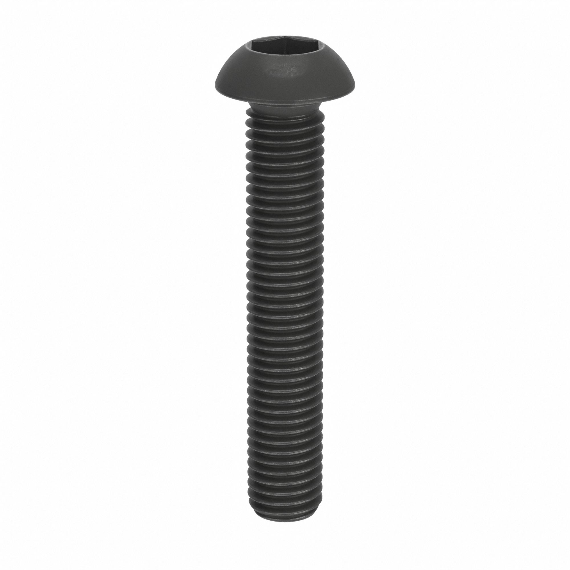 Socket Head Cap Screw: M12x1.75 Thread Size, 70 mm Lg, Button, Black Oxide, Alloy Steel, 50 PK