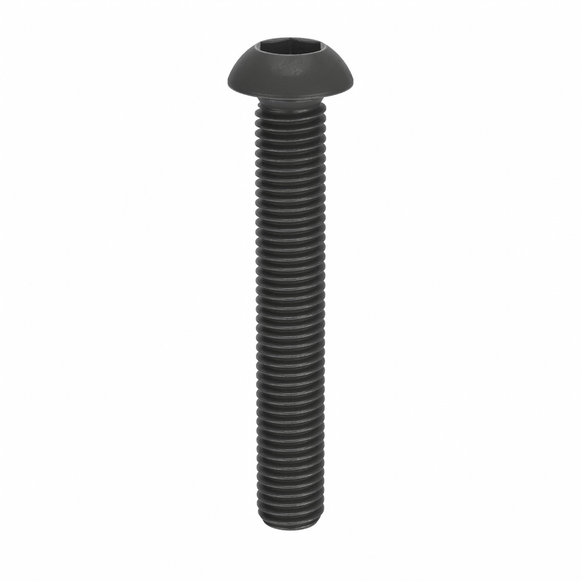 Socket Head Cap Screw: M12x1.75 Thread Size, 80 mm Lg, Button, Black Oxide, Alloy Steel, 25 PK