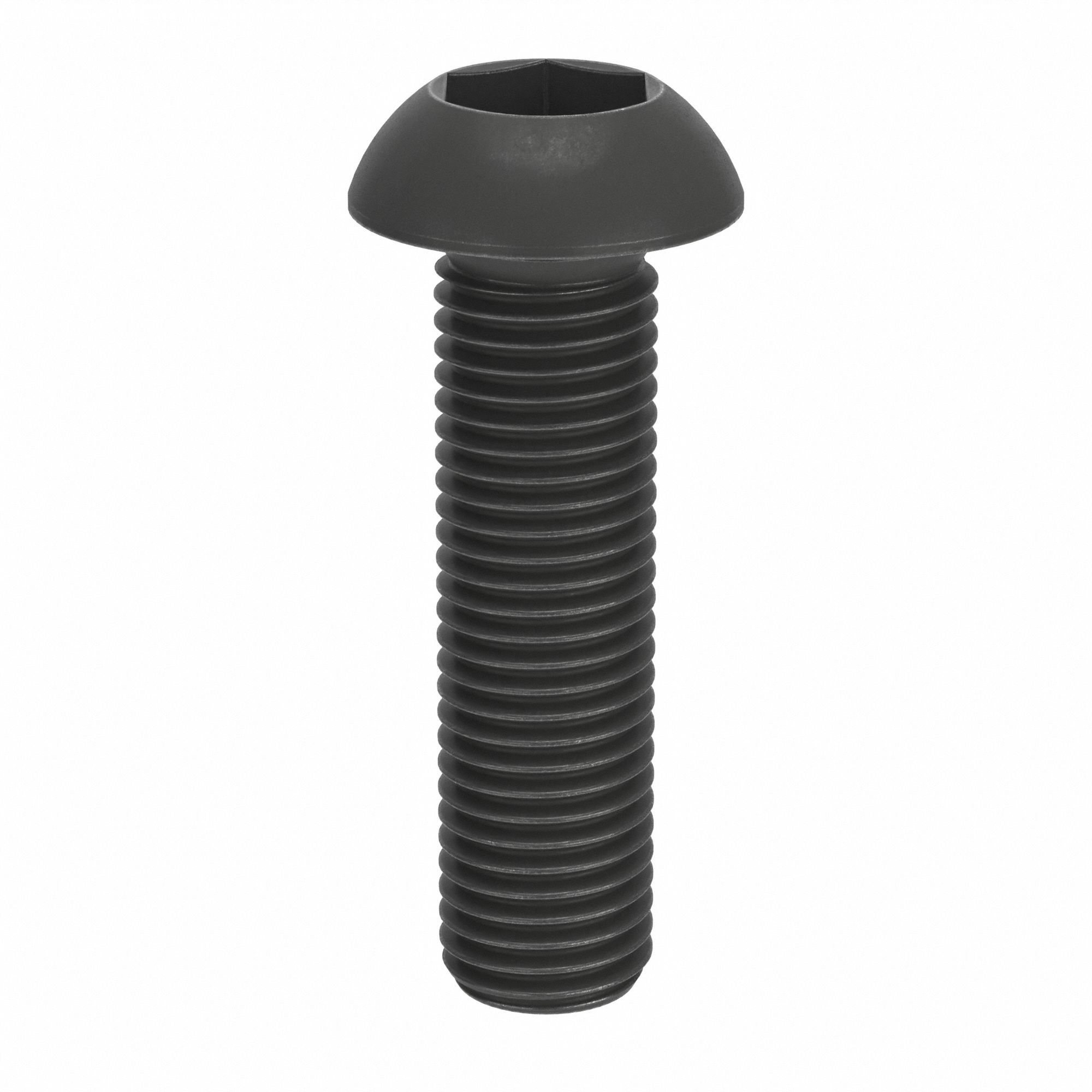 Socket Head Cap Screw: M16x2.00 Thread Size, 60 mm Lg, Button, Black Oxide, Alloy Steel, 25 PK