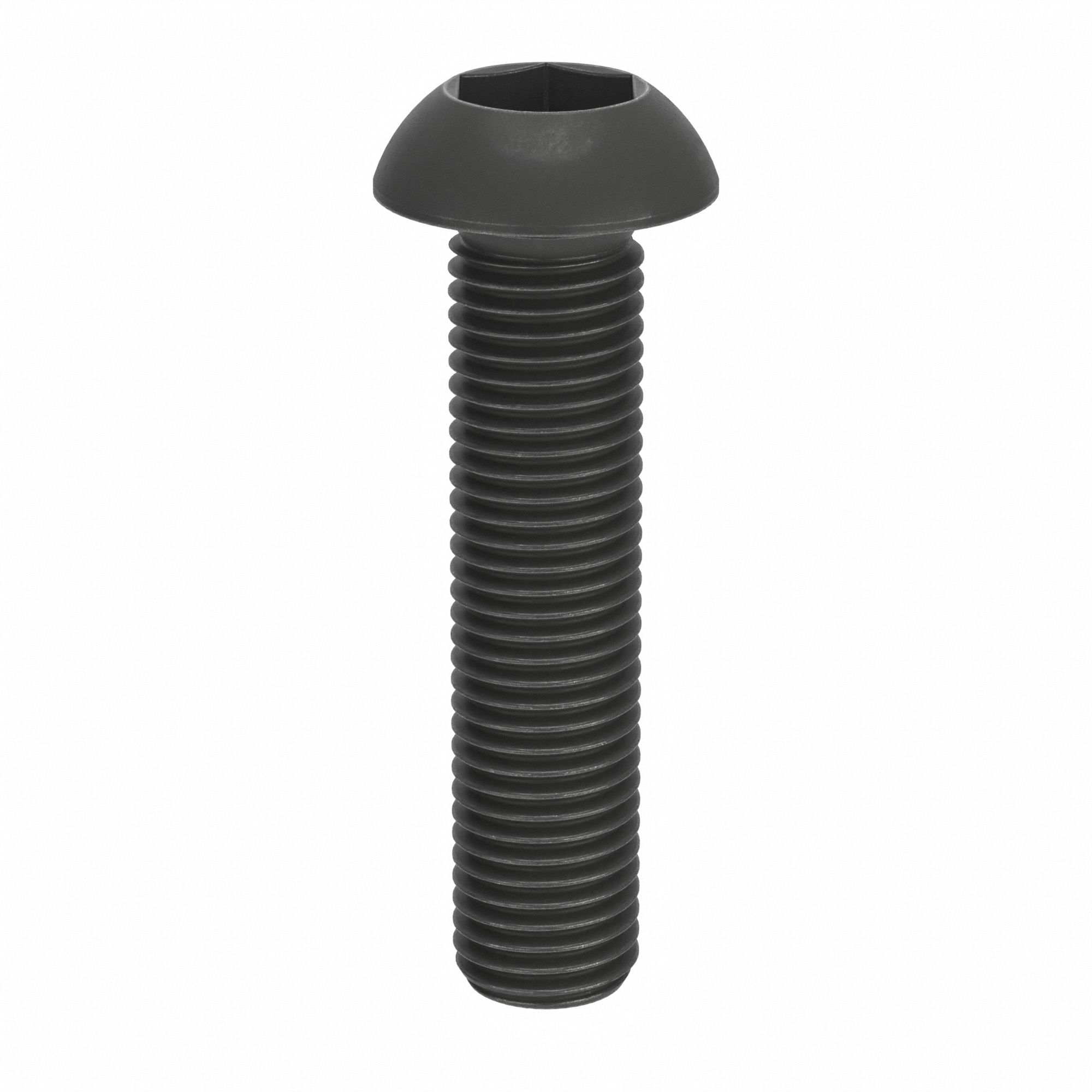 Socket Head Cap Screw: M16x2.00 Thread Size, 70 mm Lg, Button, Black Oxide, Alloy Steel, 25 PK