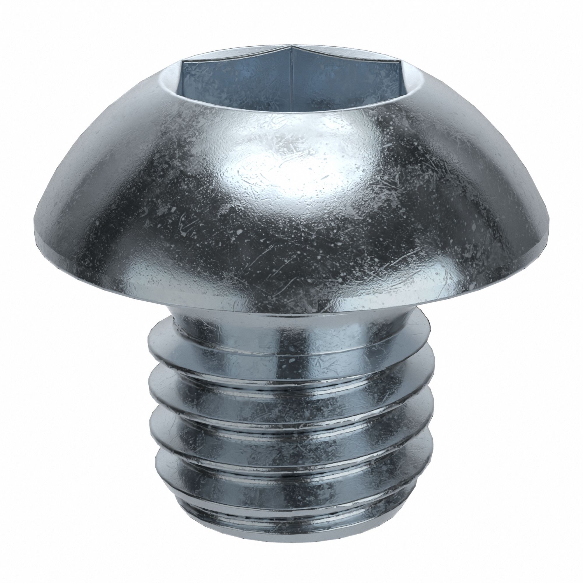 Socket Head Cap Screw: M8x1.25 Thread Size, 8 mm Lg, Button, Zinc Plated, Alloy Steel, 100 PK