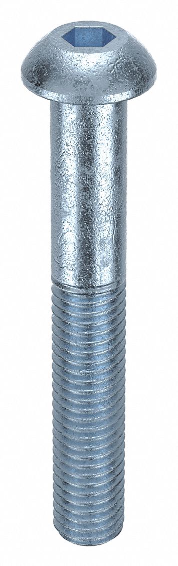 Socket Head Cap Screw: M10x1.50 Thread Size, 70 mm Lg, Button, Zinc Plated, Alloy Steel, 50 PK