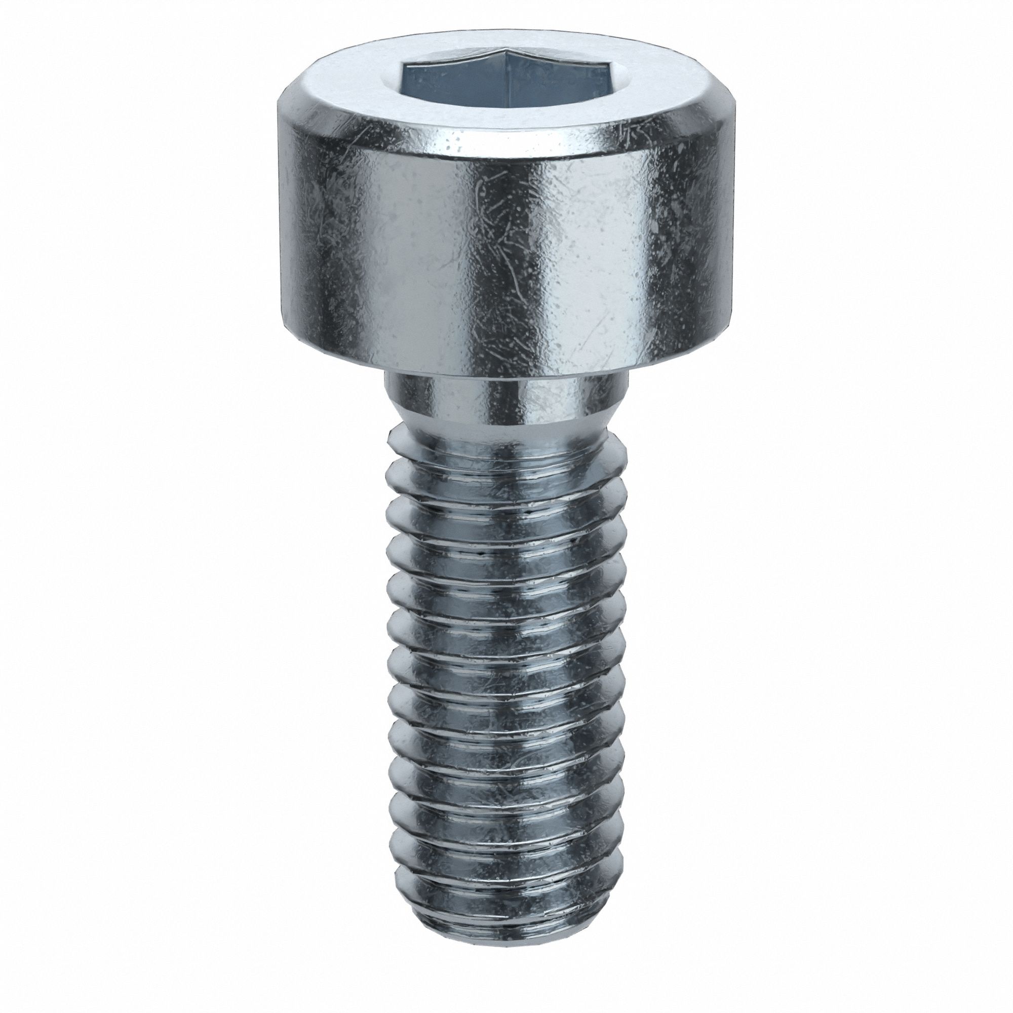 Socket Head Cap Screw: M3x0.50 Thread Size, 8 mm Lg, Std, Zinc Plated, Alloy Steel, 100 PK