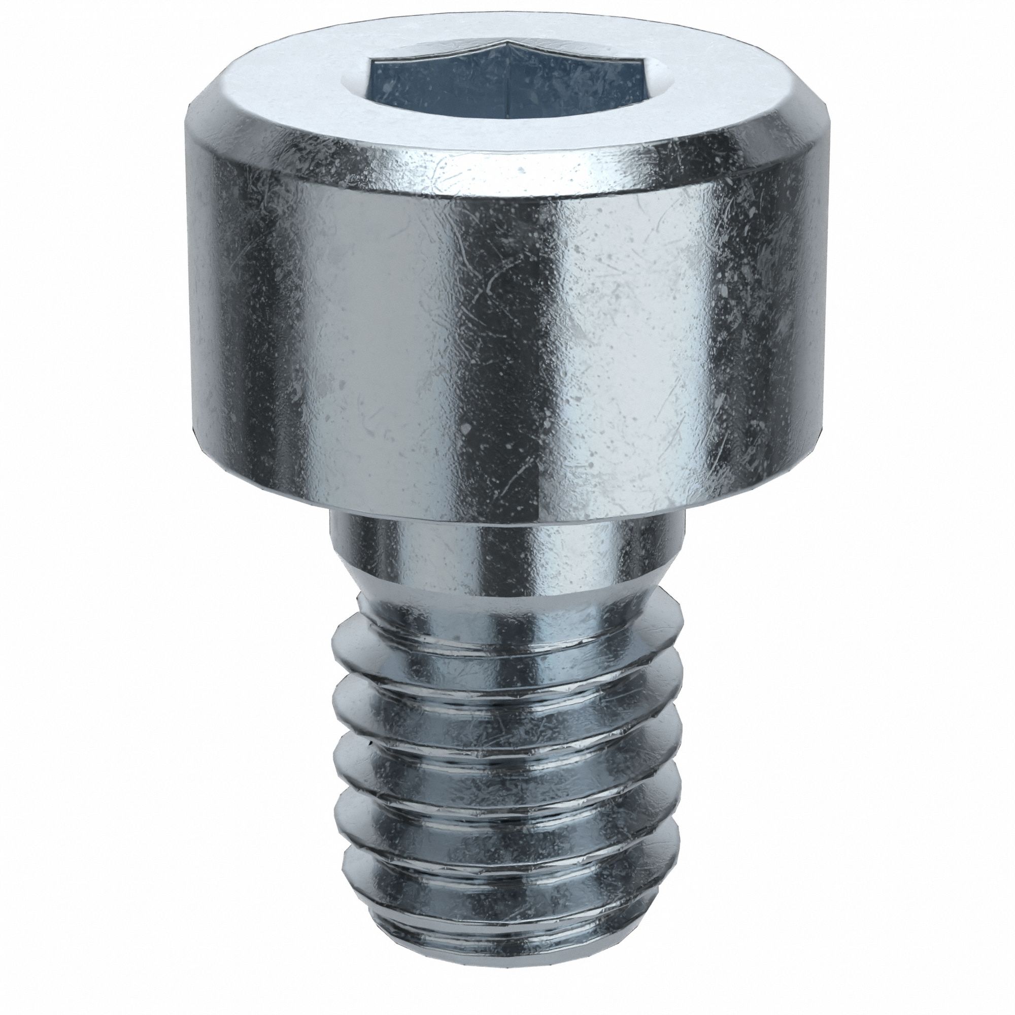Socket Head Cap Screw: M4x0.70 Thread Size, 6 mm Lg, Std, Zinc Plated, Alloy Steel, 100 PK