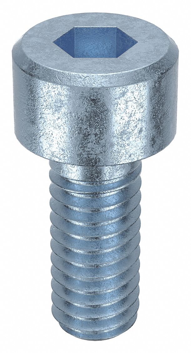 Socket Head Cap Screw: M4x0.70 Thread Size, 10 mm Lg, Std, Zinc Plated, Alloy Steel, 100 PK