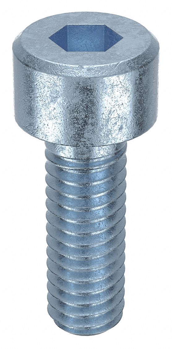 Socket Head Cap Screw: M4x0.70 Thread Size, 12 mm Lg, Std, Zinc Plated, Alloy Steel, 100 PK