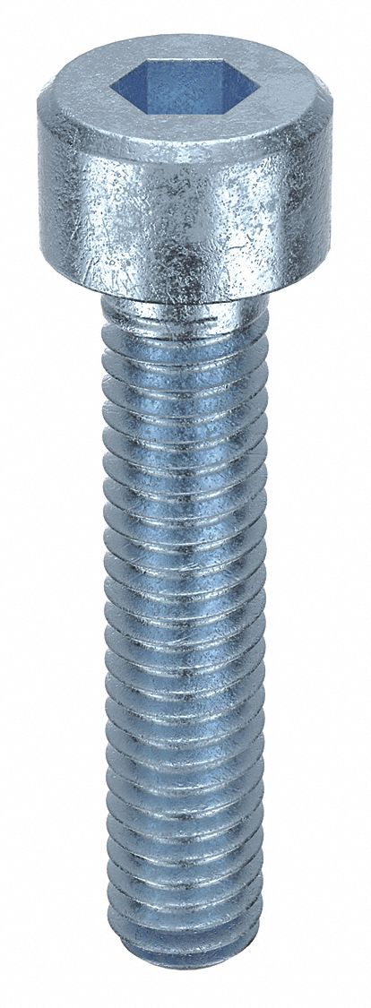 Socket Head Cap Screw: M4x0.70 Thread Size, 20 mm Lg, Std, Zinc Plated, Alloy Steel, 100 PK