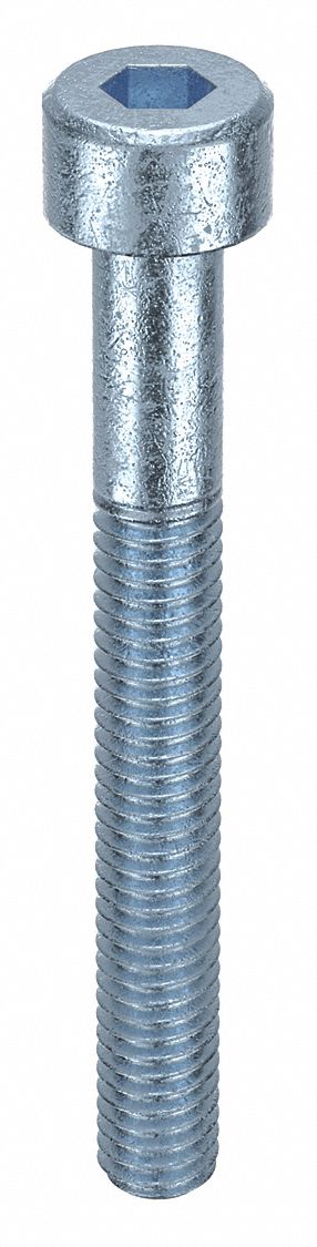 Socket Head Cap Screw: M4x0.70 Thread Size, 35 mm Lg, Std, Zinc Plated, Alloy Steel, 100 PK