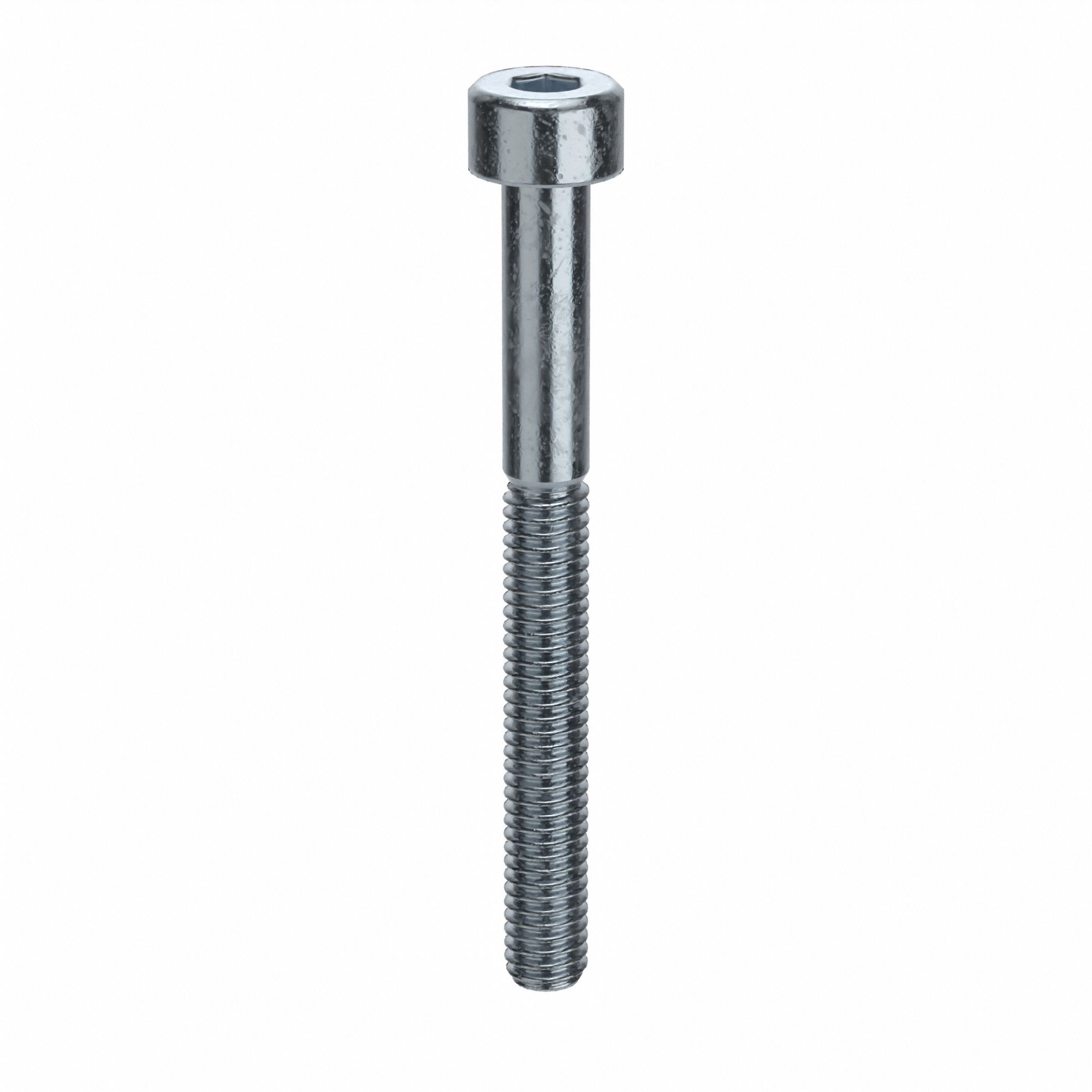Socket Head Cap Screw: M4x0.70 Thread Size, 40 mm Lg, Std, Zinc Plated, Alloy Steel, 100 PK