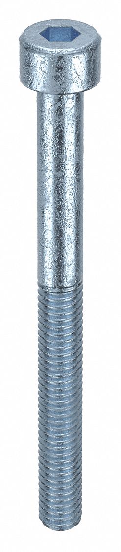 Socket Head Cap Screw: M4x0.70 Thread Size, 45 mm Lg, Std, Zinc Plated, Alloy Steel, 100 PK