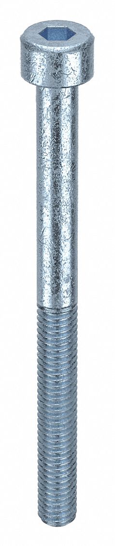 Socket Head Cap Screw: M4x0.70 Thread Size, 50 mm Lg, Std, Zinc Plated, Alloy Steel, 100 PK