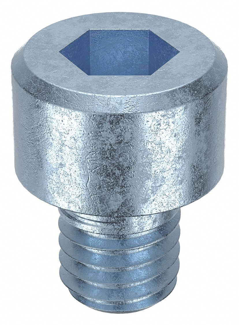 Socket Head Cap Screw: M5x0.80 Thread Size, 6 mm Lg, Std, Zinc Plated, Alloy Steel, 100 PK