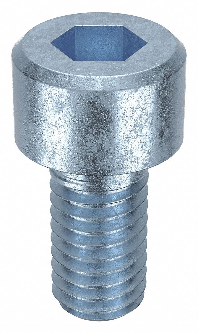 Socket Head Cap Screw: M5x0.80 Thread Size, 10 mm Lg, Std, Zinc Plated, Alloy Steel, 100 PK