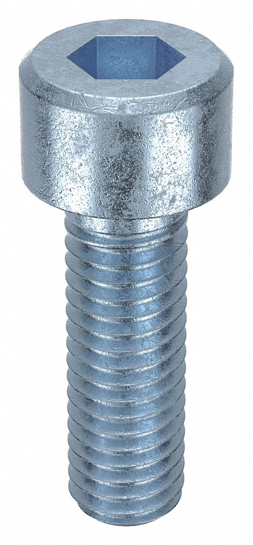 Socket Head Cap Screw: M5x0.80 Thread Size, 16 mm Lg, Std, Zinc Plated, Alloy Steel, 100 PK