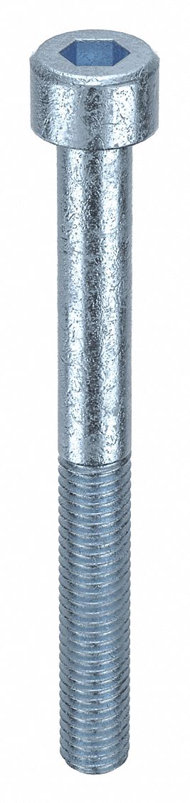 Socket Head Cap Screw: M5x0.80 Thread Size, 50 mm Lg, Std, Zinc Plated, Alloy Steel, 100 PK