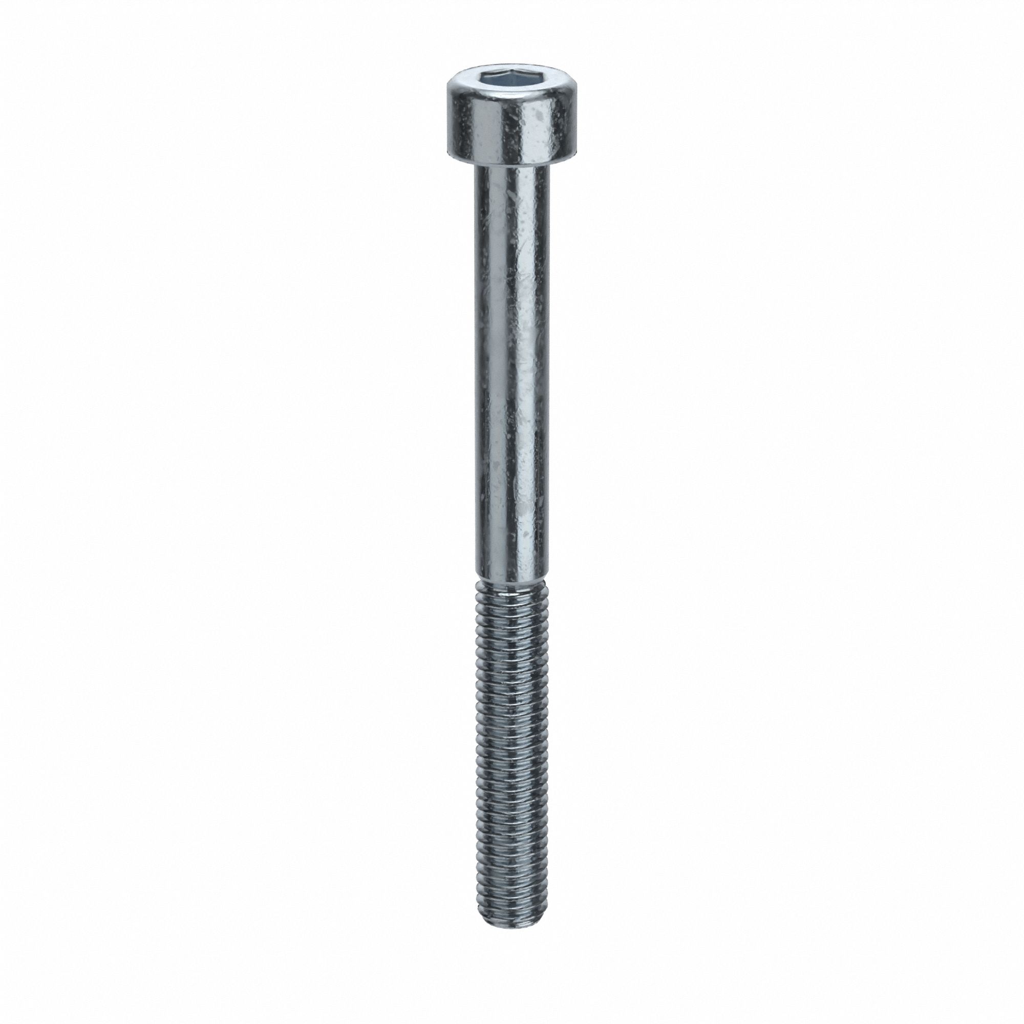 Socket Head Cap Screw: M5x0.80 Thread Size, 55 mm Lg, Std, Zinc Plated, Alloy Steel, 100 PK