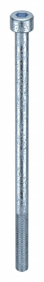 Socket Head Cap Screw: M5x0.80 Thread Size, 100 mm Lg, Std, Zinc Plated, Alloy Steel, 50 PK