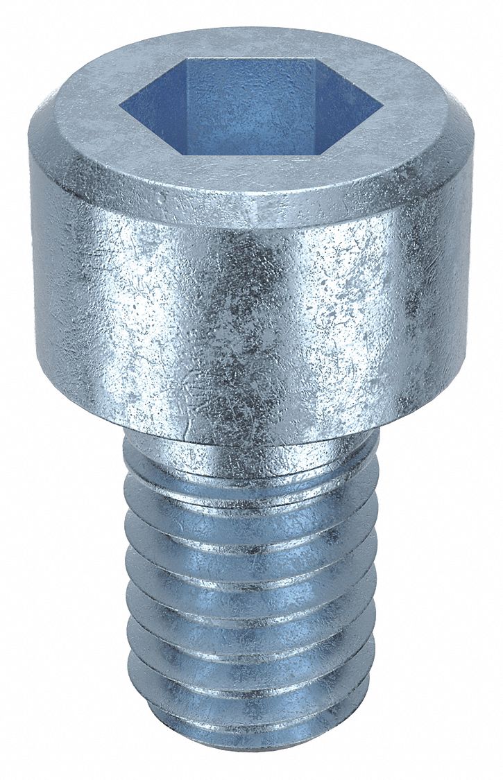 Socket Head Cap Screw: M6x1.00 Thread Size, 10 mm Lg, Std, Zinc Plated, Alloy Steel, 100 PK