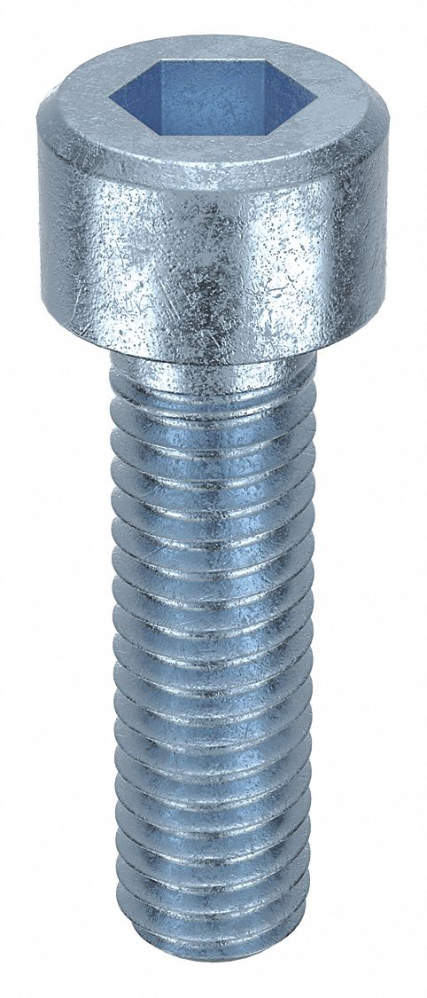 Socket Head Cap Screw: M6x1.00 Thread Size, 22 mm Lg, Std, Zinc Plated, Alloy Steel, 100 PK