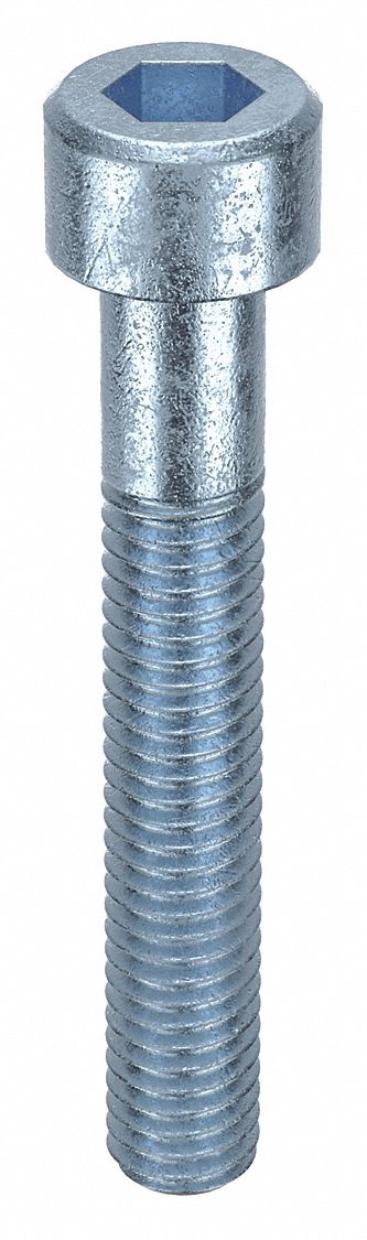 Socket Head Cap Screw: M6x1.00 Thread Size, 40 mm Lg, Std, Zinc Plated, Alloy Steel, 100 PK