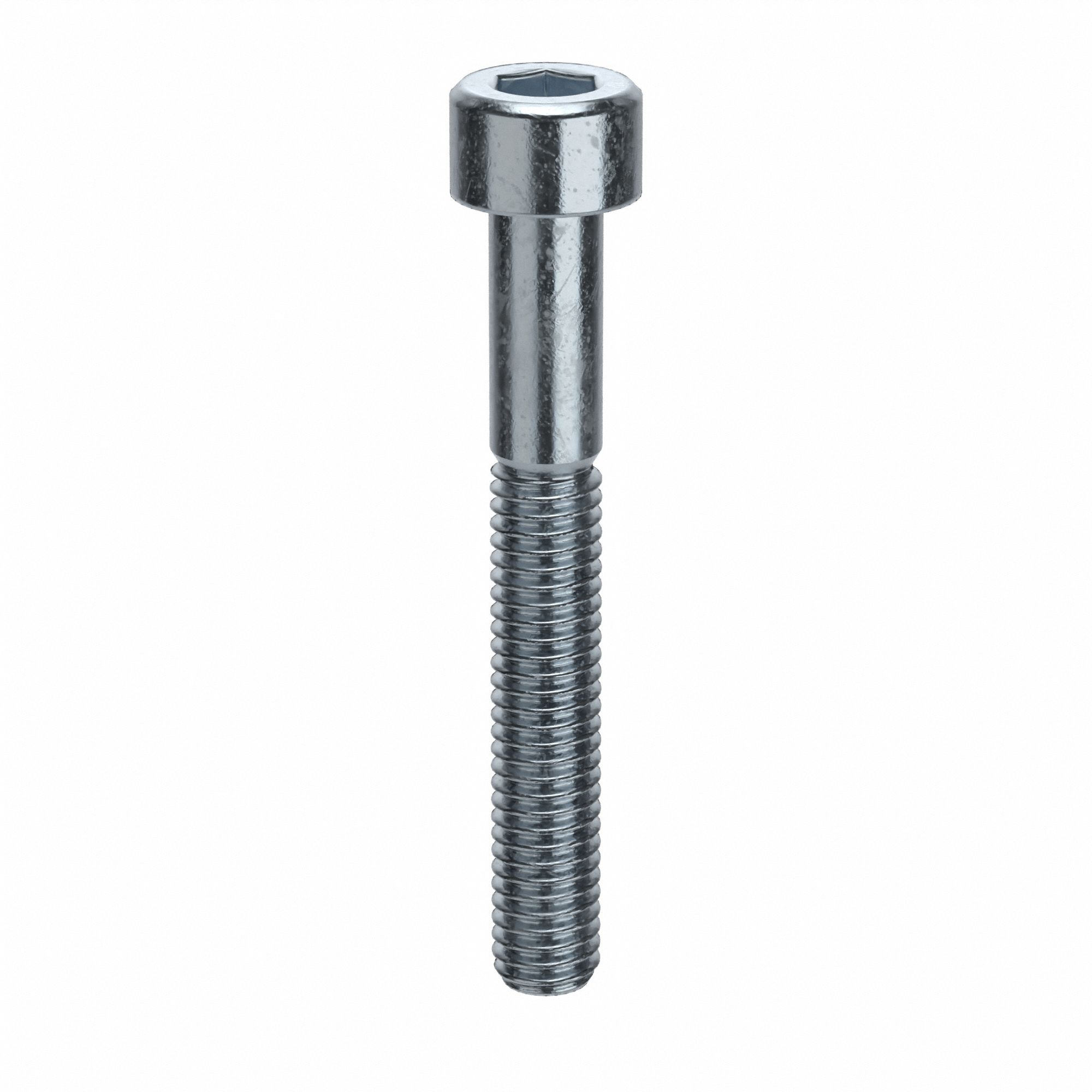 Socket Head Cap Screw: M6x1.00 Thread Size, 45 mm Lg, Std, Zinc Plated, Alloy Steel, 100 PK