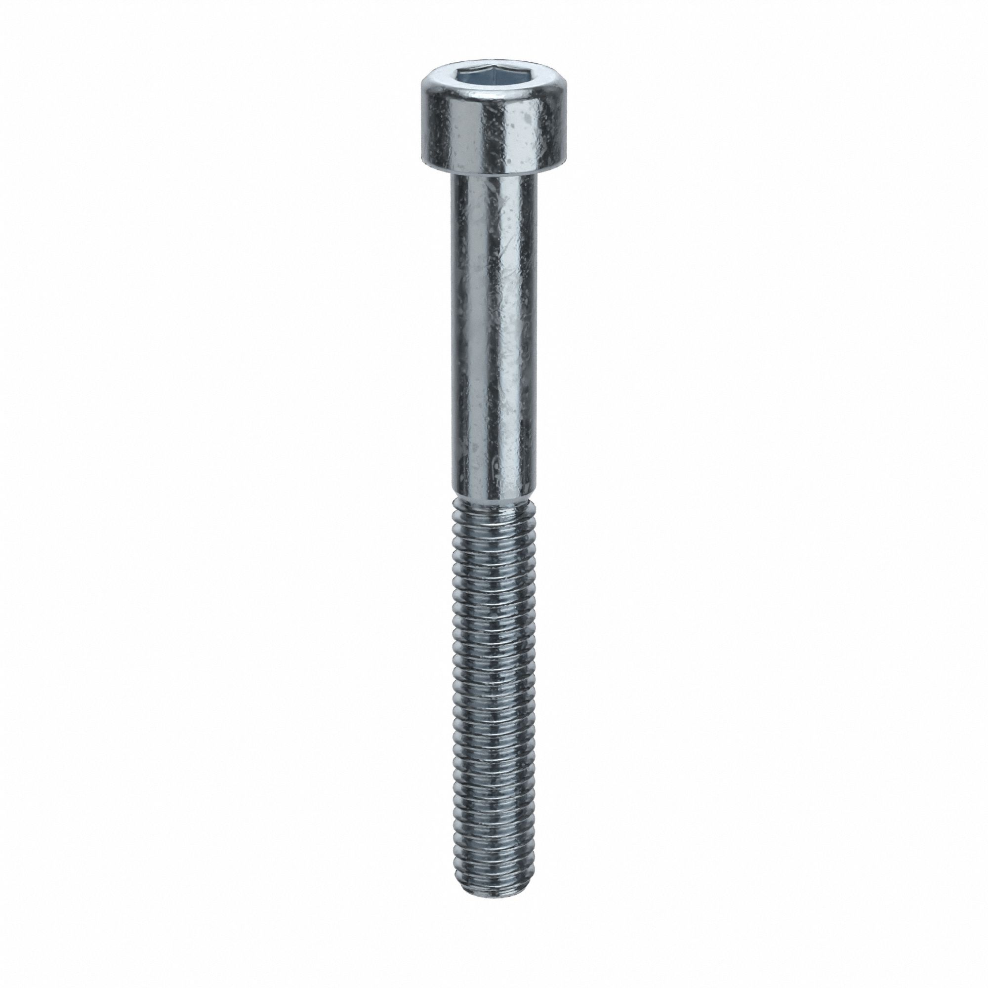 Socket Head Cap Screw: M6x1.00 Thread Size, 55 mm Lg, Std, Zinc Plated, Alloy Steel, 100 PK