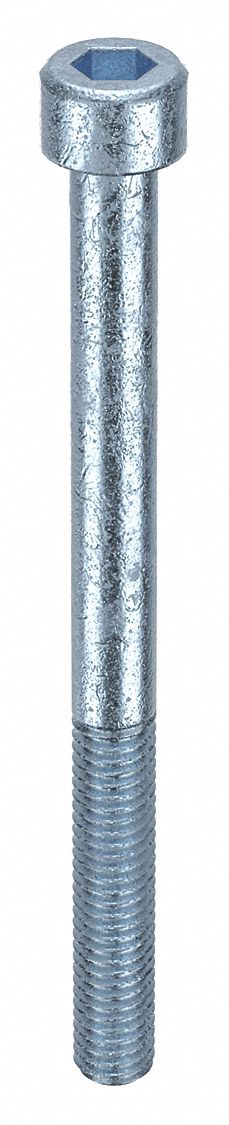 Socket Head Cap Screw: M6x1.00 Thread Size, 75 mm Lg, Std, Zinc Plated, Alloy Steel, 100 PK