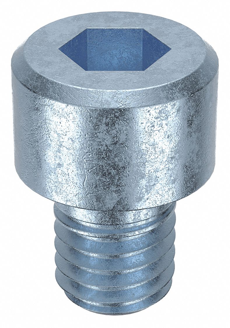 Socket Head Cap Screw: M8x1.25 Thread Size, 10 mm Lg, Std, Zinc Plated, Alloy Steel, 100 PK