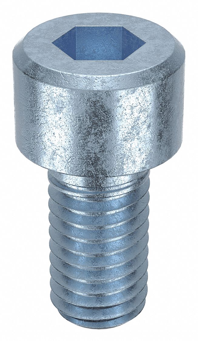 Socket Head Cap Screw: M8x1.25 Thread Size, 16 mm Lg, Std, Zinc Plated, Alloy Steel, 100 PK