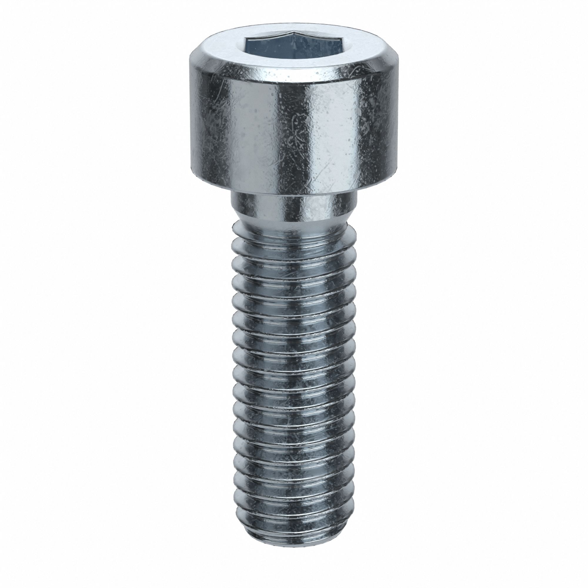 Socket Head Cap Screw: M8x1.25 Thread Size, 25 mm Lg, Std, Zinc Plated, Alloy Steel, 100 PK