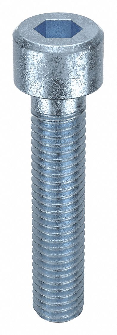 Socket Head Cap Screw: M8x1.25 Thread Size, 40 mm Lg, Std, Zinc Plated, Alloy Steel, 100 PK