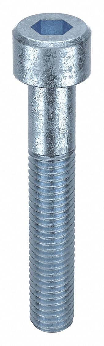 Socket Head Cap Screw: M8x1.25 Thread Size, 50 mm Lg, Std, Zinc Plated, Alloy Steel, 100 PK
