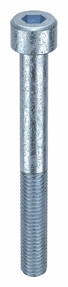 Socket Head Cap Screw: M8x1.25 Thread Size, 75 mm Lg, Std, Zinc Plated, Alloy Steel, 100 PK