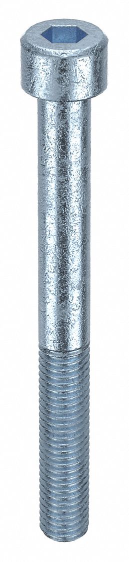 Socket Head Cap Screw: M8x1.25 Thread Size, 80 mm Lg, Std, Zinc Plated, Alloy Steel, 100 PK