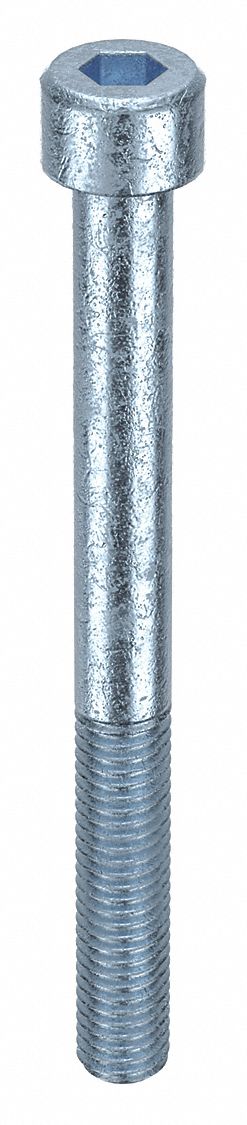 Socket Head Cap Screw: M8x1.25 Thread Size, 85 mm Lg, Std, Zinc Plated, Alloy Steel, 50 PK