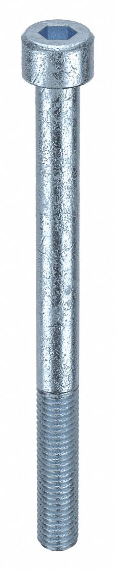 Socket Head Cap Screw: M8x1.25 Thread Size, 100 mm Lg, Std, Zinc Plated, Alloy Steel, 50 PK