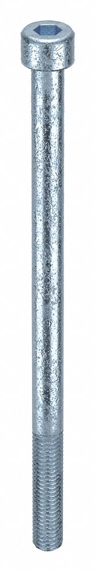 Socket Head Cap Screw: M8x1.25 Thread Size, 140 mm Lg, Std, Zinc Plated, Alloy Steel, 25 PK