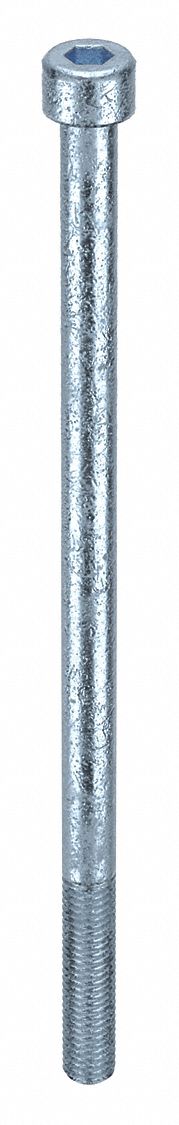 Socket Head Cap Screw: M8x1.25 Thread Size, 160 mm Lg, Std, Zinc Plated, Alloy Steel, 25 PK