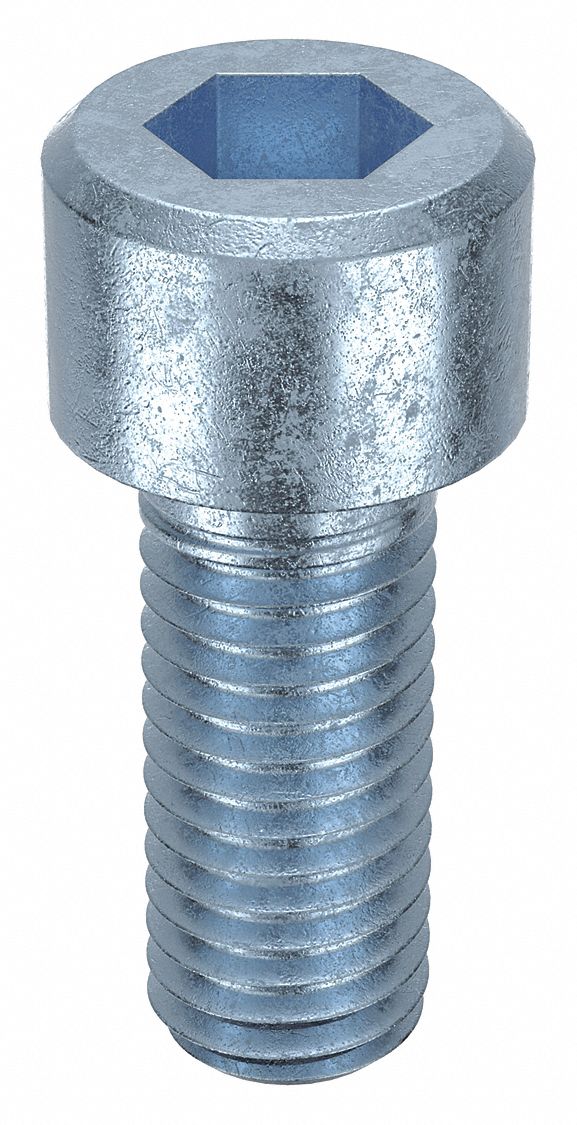 SOCKET HEAD CAP SCREW, M10-1.5 THREAD, 25MM L, STANDARD, ZINC PLATED, STEEL, CLASS 8, 100 PK