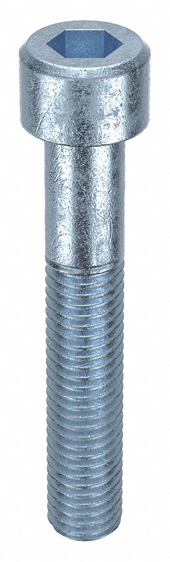 Socket Head Cap Screw: M10x1.50 Thread Size, 60 mm Lg, Std, Zinc Plated, Alloy Steel, 50 PK