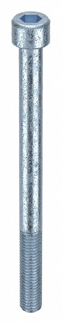 Socket Head Cap Screw: M10x1.50 Thread Size, 130 mm Lg, Std, Zinc Plated, Alloy Steel, 25 PK