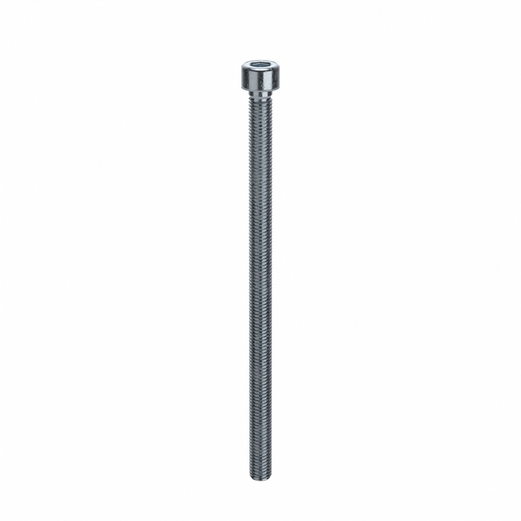 Socket Head Cap Screw: M10x1.50 Thread Size, 180 mm Lg, Std, Zinc Plated, Alloy Steel, 25 PK