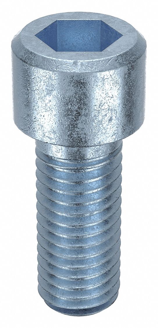 Socket Head Cap Screw: M12x1.75 Thread Size, 30 mm Lg, Std, Zinc Plated, Alloy Steel, 50 PK