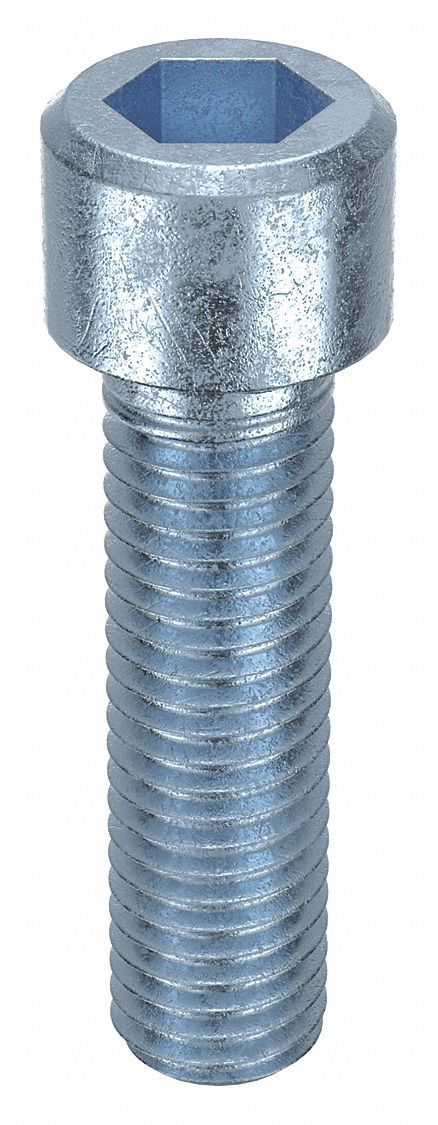 Socket Head Cap Screw: M12x1.75 Thread Size, 45 mm Lg, Std, Zinc Plated, Alloy Steel, 50 PK