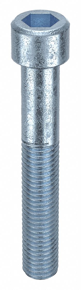 Socket Head Cap Screw: M12x1.75 Thread Size, 80 mm Lg, Std, Zinc Plated, Alloy Steel, 25 PK