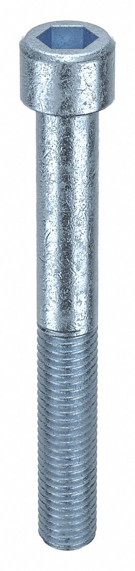 Socket Head Cap Screw: M12x1.75 Thread Size, 100 mm Lg, Std, Zinc Plated, Alloy Steel, 25 PK