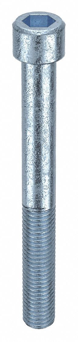 Socket Head Cap Screw: M12x1.75 Thread Size, 110 mm Lg, Std, Zinc Plated, Alloy Steel, 25 PK