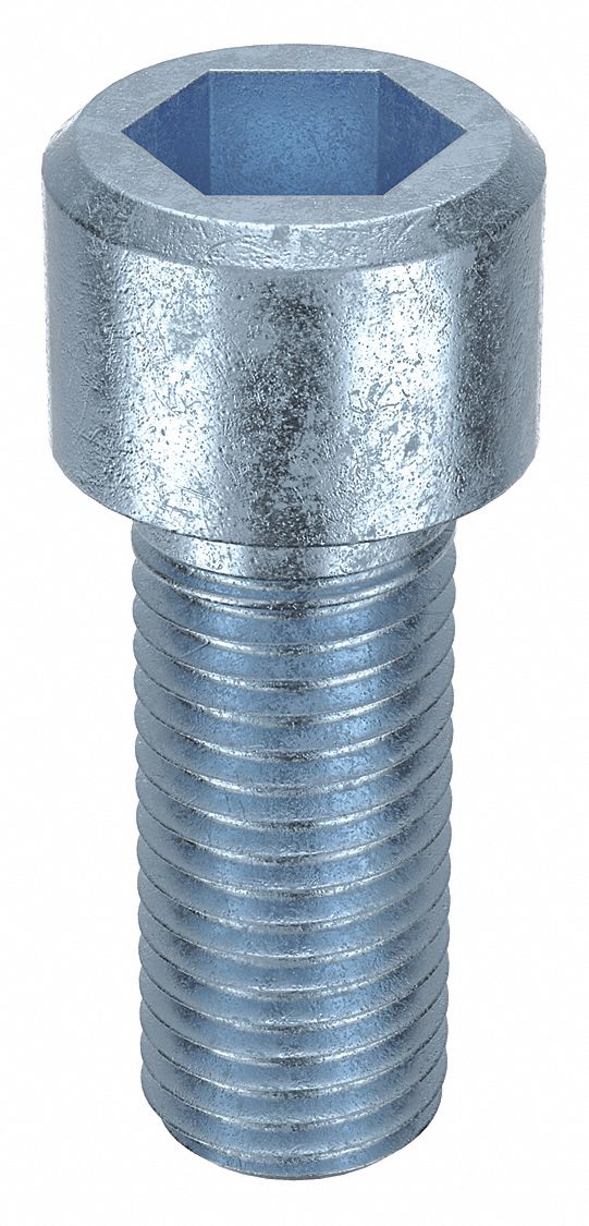 Socket Head Cap Screw: M16x2.00 Thread Size, 40 mm Lg, Std, Zinc Plated, Alloy Steel, 25 PK
